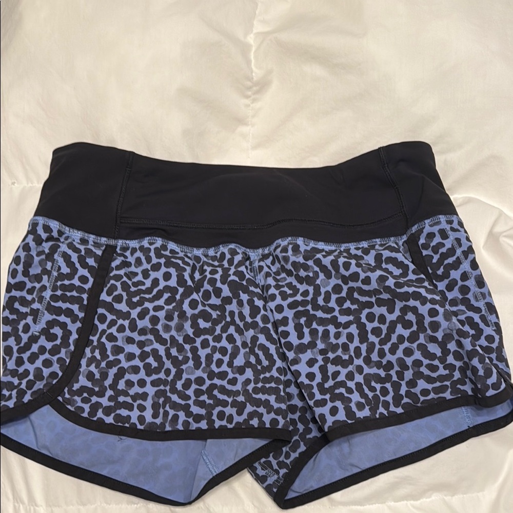 Lululemon Athletica Black and Blue Athletic Shorts